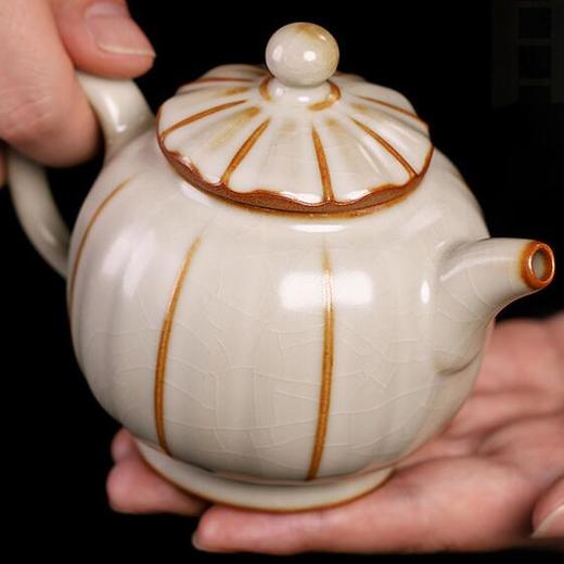 汝窑功夫茶茶壶开片可养冰裂纹小号陶瓷泡茶壶单壶大容量家用单个 商品图0