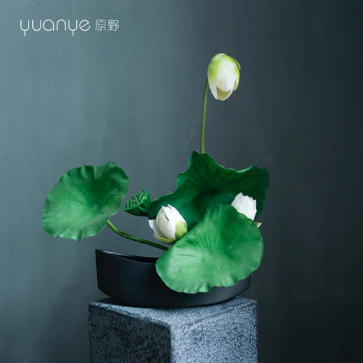 新中式高档仿真花假花样板房间酒店前台边几客厅玄关装饰花摆设件 商品图1