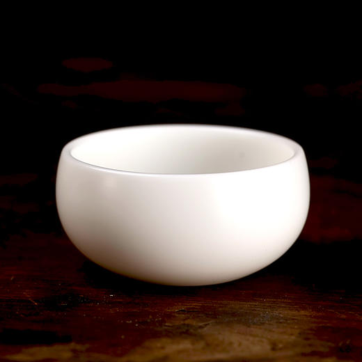 【章椿羊脂玉】【大圆润杯2入】羊脂玉白瓷功夫茶具茶杯家用茶杯泡茶陶瓷杯子品茗杯 商品图3