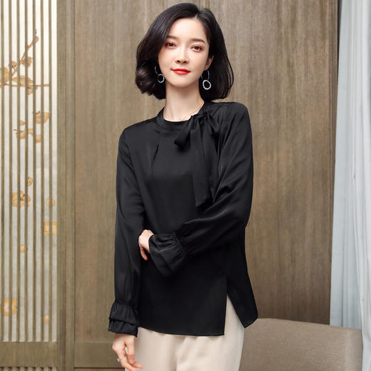 上海旗袍厂ASE-3390真丝新款衬衣洋气桑蚕丝上衣 商品图6