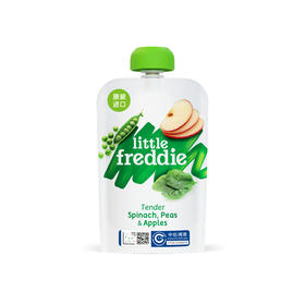 Little Freddie小皮 婴幼儿罐装辅助食品豌豆菠菜苹果泥 100g*6袋