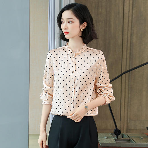 上海旗袍厂ASE-3399气质百塔时尚真丝衬衫 商品图5