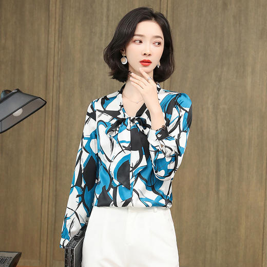 上海旗袍厂ASE-3512时尚气质真丝衬衫 商品图1