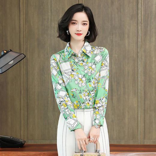 上海旗袍厂ASE-3528时尚气质真丝衬衫 商品图2
