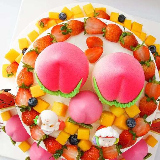 仙桃贺寿蛋糕4磅298元6磅398元8磅498元 商品图2