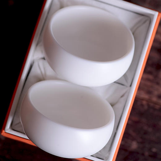 【章椿羊脂玉】【大圆润杯2入】羊脂玉白瓷功夫茶具茶杯家用茶杯泡茶陶瓷杯子品茗杯 商品图4