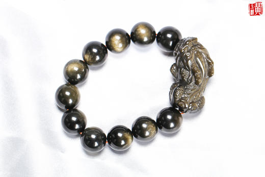 金曜石貔貅手串，珠径16mm 商品图1
