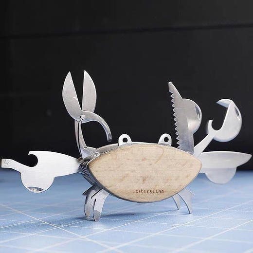 美国进口kikkerland螃蟹-创意多功能开罐瓶器锯子螺丝剪刀套装厨房工-会员6折 商品图1