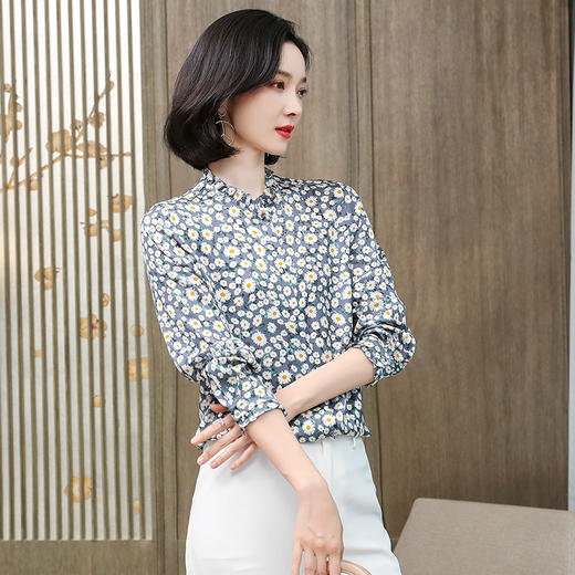 上海旗袍厂ASE-3399气质百塔时尚真丝衬衫 商品图6