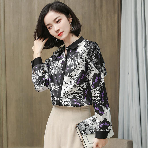 上海旗袍厂ASE-3522时尚气质真丝衬衫 商品图3