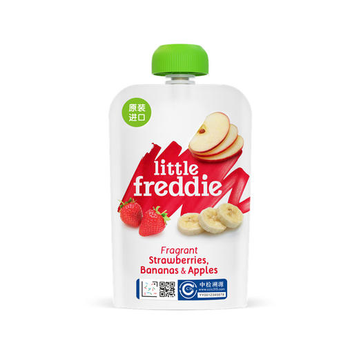 Little Freddie小皮 婴幼儿罐装辅助食品香蕉草莓苹果泥 100g*6袋 商品图0