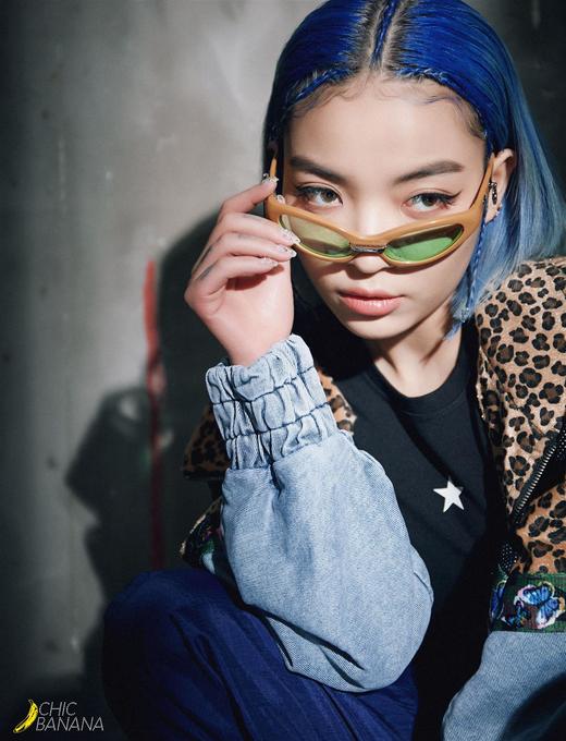 EPIC POETRY VAVA同款 洗水豹纹牛仔色块拼接蝴蝶复古重磅短夹克 商品图1