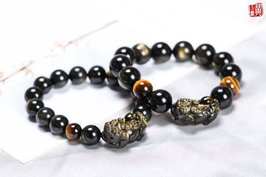金曜石貔貅手串，搭配虎眼石 商品图2