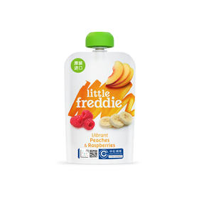Little Freddie小皮 婴幼儿罐装辅助食品树莓香蕉苹果桃泥 100g*6袋