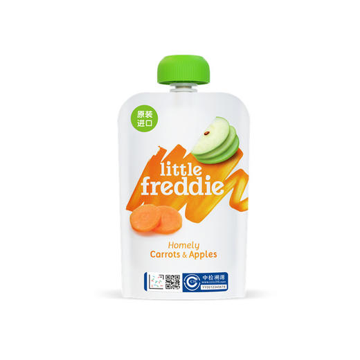 Little Freddie小皮 婴幼儿罐装辅助食品胡萝卜苹果泥 100g*6袋 商品图0