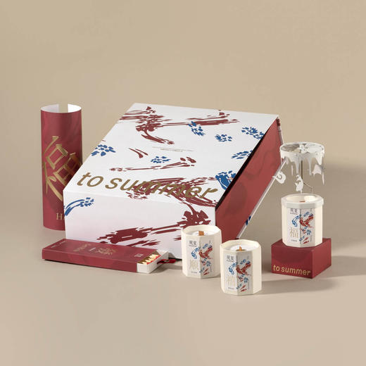 禧福限定版—精油木芯香薰蜡烛礼盒（今晚8点上新，关注观夏公号，领取新人10元优惠）下单后3-5天，顺丰快递发出「观夏tosummer」 商品图0