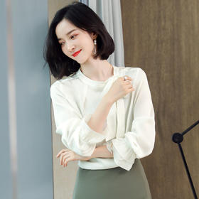上海旗袍厂ASE-3390真丝新款衬衣洋气桑蚕丝上衣