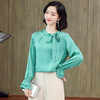 上海旗袍厂ASE-3390真丝新款衬衣洋气桑蚕丝上衣 商品缩略图1