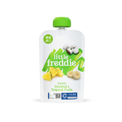 Little Freddie小皮 婴幼儿罐装辅助食品椰子菠萝香蕉苹果泥 100g*6袋 商品图0