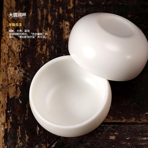 【章椿羊脂玉】【大圆润杯2入】羊脂玉白瓷功夫茶具茶杯家用茶杯泡茶陶瓷杯子品茗杯 商品图2
