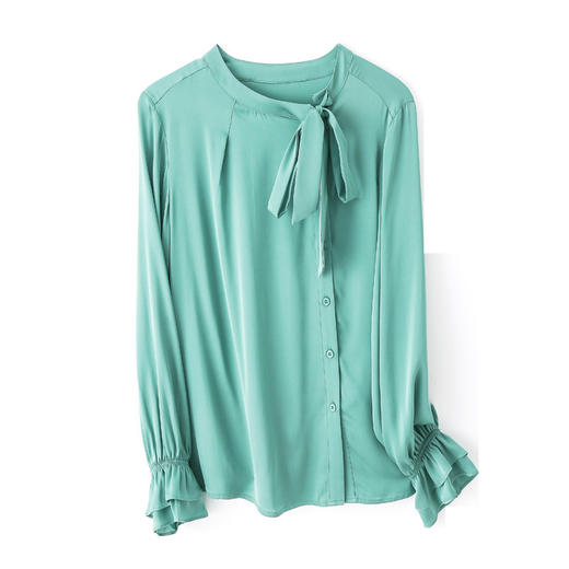 上海旗袍厂ASE-3390真丝新款衬衣洋气桑蚕丝上衣 商品图4