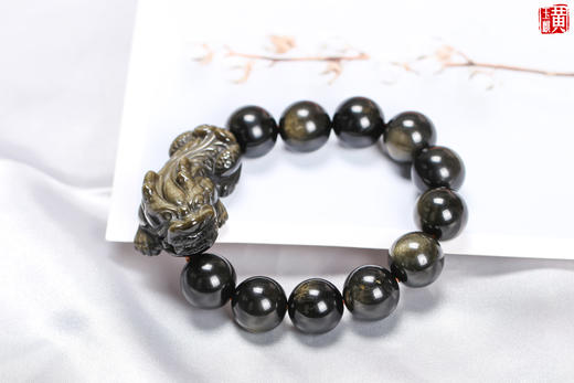 金曜石貔貅手串，珠径16mm 商品图0