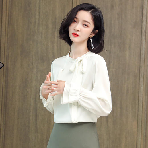 上海旗袍厂ASE-3390真丝新款衬衣洋气桑蚕丝上衣 商品图5