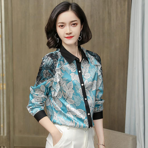 上海旗袍厂ASE-3522时尚气质真丝衬衫 商品图2