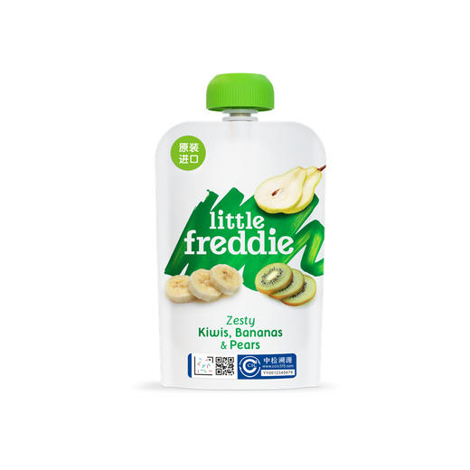 Little Freddie小皮 婴幼儿罐装辅助食品香蕉猕猴桃梨苹果泥 100g*6袋 商品图0