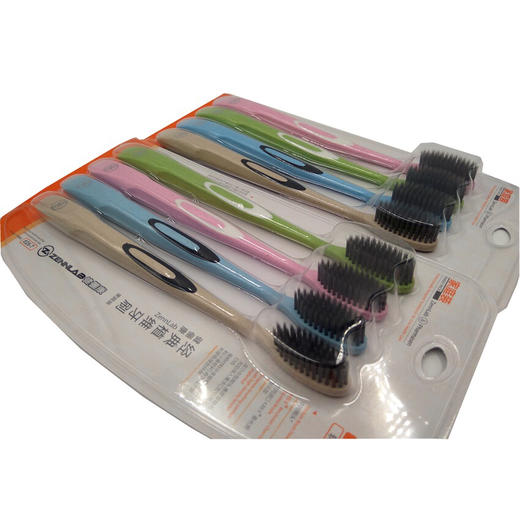 健俪康 成人清洁刷植维软毛小麦秸秆刷手动防滑柄刷家庭装4支*2板=8支 商品图1