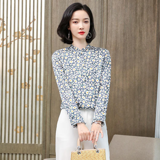 上海旗袍厂ASE-3399气质百塔时尚真丝衬衫 商品图3
