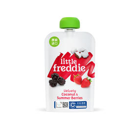 Little Freddie小皮 婴幼儿罐装辅助食品黑莓椰子草莓香蕉苹果泥 100g*6袋