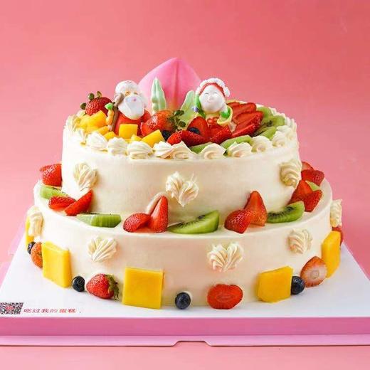 双星并辉蛋糕-6磅388元,贺寿蛋糕,多层生 日蛋糕（天津）可支持定制磅数 商品图0