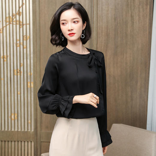 上海旗袍厂ASE-3390真丝新款衬衣洋气桑蚕丝上衣 商品图2