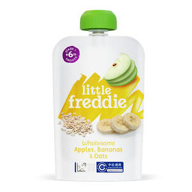 Little Freddie小皮 婴幼儿罐装辅助食品燕麦香蕉苹果泥 100g*6袋