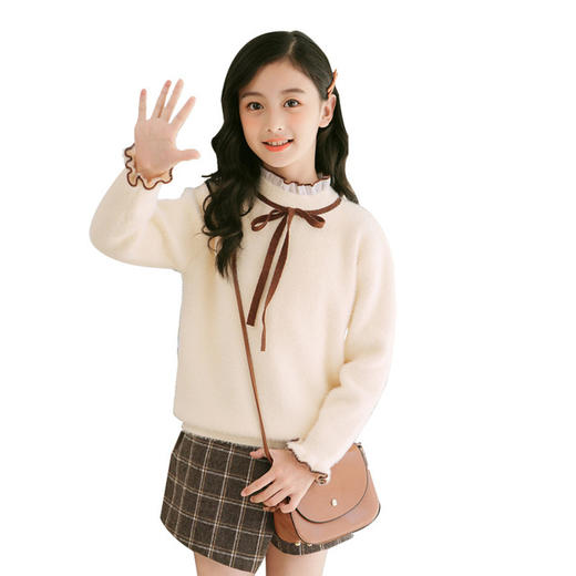 【女童水貂绒韩版宽松毛衣】不起球超软毛衣加厚毛衣2020秋冬新款外穿 商品图3