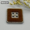 方形合金四眼植绒纽扣(整包购买) 商品缩略图3