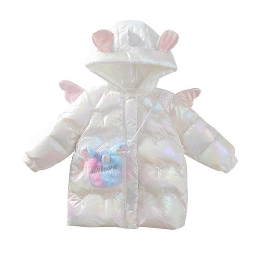 【新款独角兽儿童冬装羽绒棉服】女童棉衣2020年女孩中长款棉袄外套加厚 商品图2