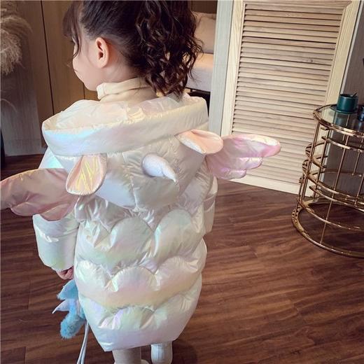 【新款独角兽儿童冬装羽绒棉服】女童棉衣2020年女孩中长款棉袄外套加厚 商品图1