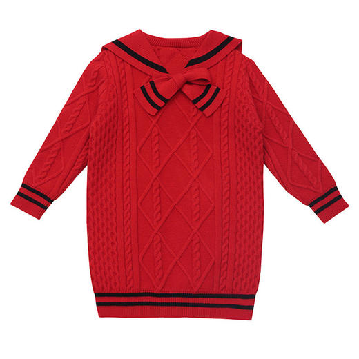 【女童连衣裙秋冬学院风毛衣】新款2020儿童公主裙高贵感大童女装长款 商品图4