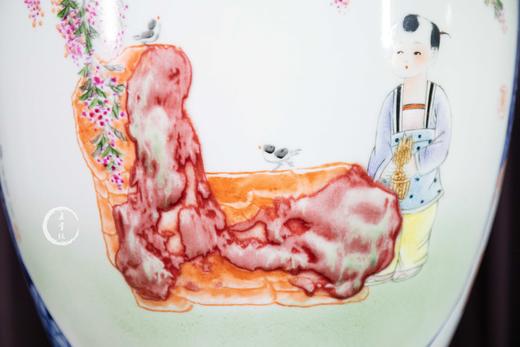 王采:青花加彩童趣童乐灯笼瓶 商品图3