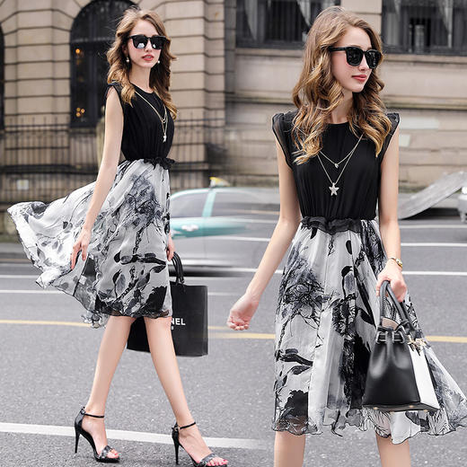 上海旗袍厂ASE-9965真丝飘逸连衣裙 商品图1