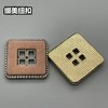 方形合金四眼植绒纽扣(整包购买) 商品缩略图5