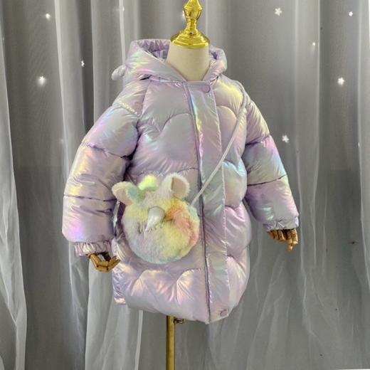 【新款独角兽儿童冬装羽绒棉服】女童棉衣2020年女孩中长款棉袄外套加厚 商品图5