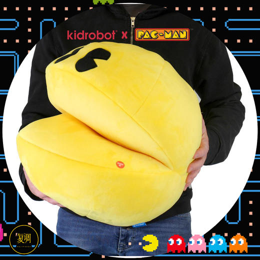 现货 Kidrobot 吃豆人 毛绒套装 Pac-Man 抱枕 摆件 潮玩 商品图3