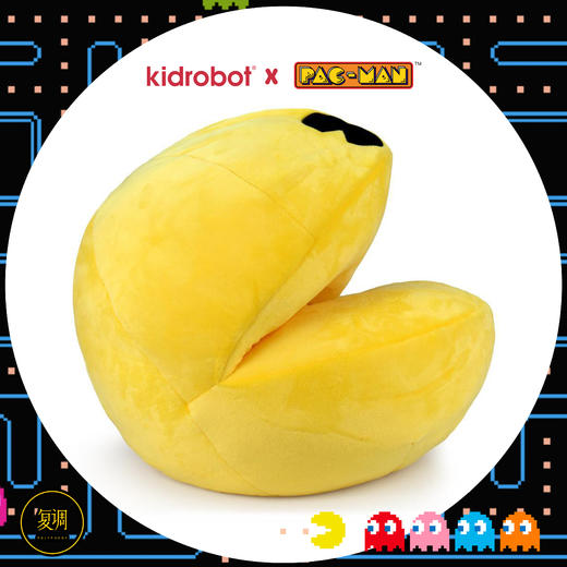 现货 Kidrobot 吃豆人 毛绒套装 Pac-Man 抱枕 摆件 潮玩 商品图4