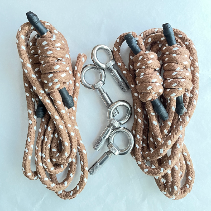 HWT艾杨格专业瑜伽绳（2长2短）4套不锈钢金属配件