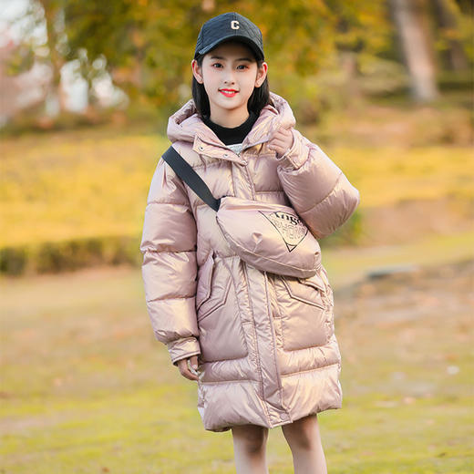 【秋冬新款韩版宽松女童棉服中长款】棉袄女2020年学生面包服中大童中长款 商品图6