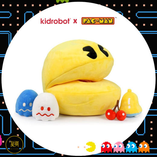 现货 Kidrobot 吃豆人 毛绒套装 Pac-Man 抱枕 摆件 潮玩 商品图5