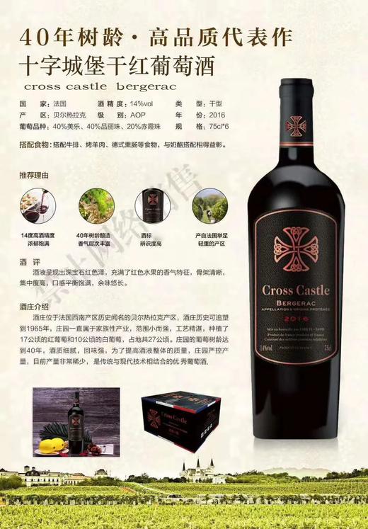 法国原瓶原装进口诺波特干红/欢乐颂干红葡萄酒/40年老藤十字城堡干红葡萄酒 商品图4